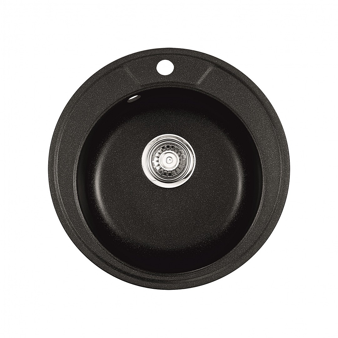 Комплект мивка и смесител 8301 BLACK + 718650 BLACK Inter Ceramic – Inter Ceramic 11.12.77.0107 – снимка 1